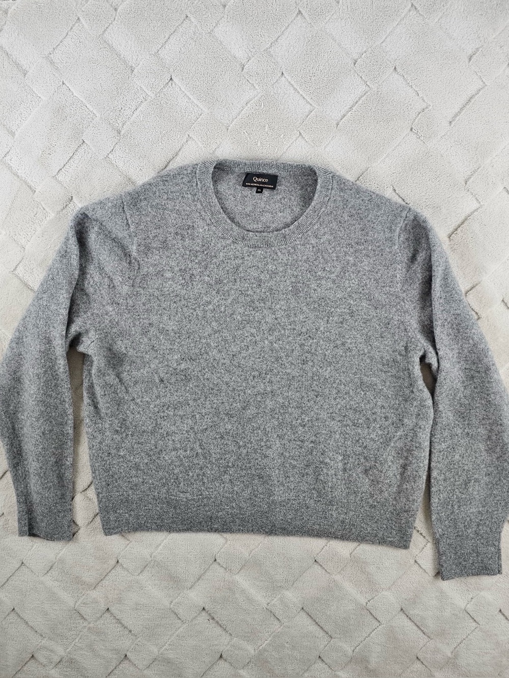 Quince 100% Mongolia Cashmere Sweater Womens Extra Large Gray Pullover
